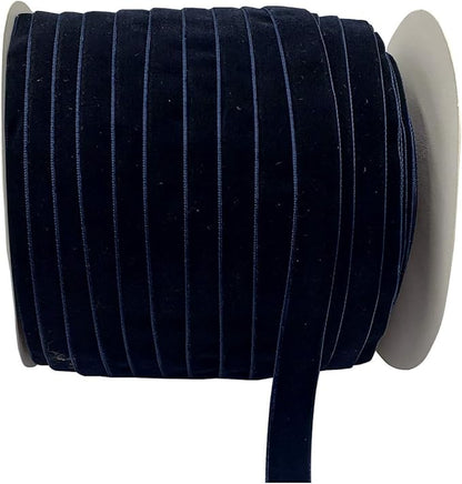 10 Yards Velvet Ribbon Spool (Navy, 5/8")