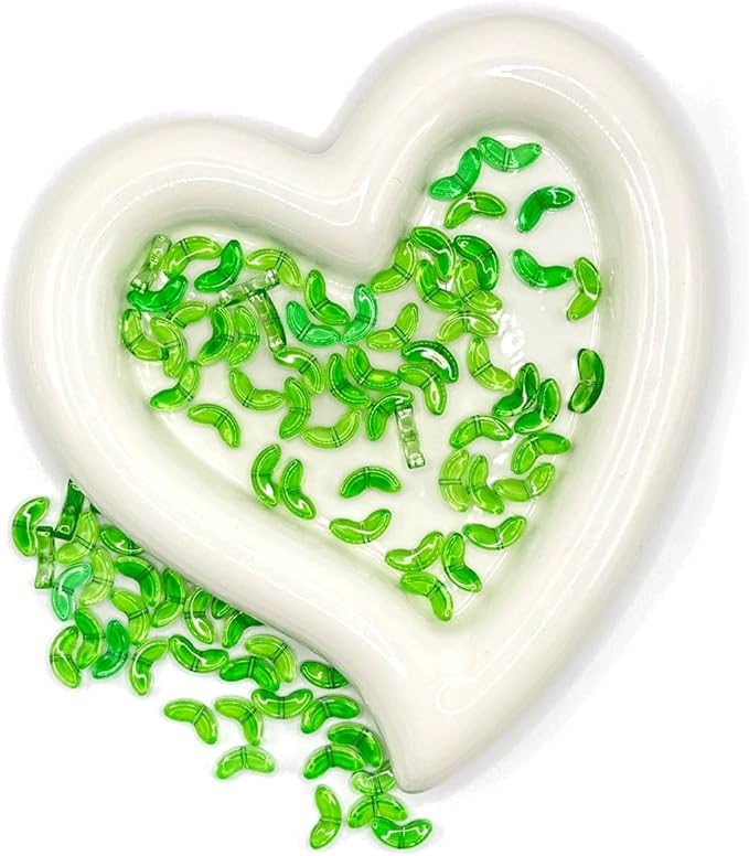 100PCS Tulip Leaves Acrylic Beads, Mini Green Leaf Beads for Tulip, Translucent Green Tulip Leafbud for Jewelry Making, Creative Leaves Beads for Earrings Bracelets Necklaces Lanyard DIY Handicrafts