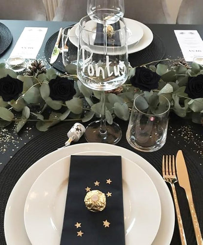 Artificial Roses 16pcs Velvet Black Roses Artificial Flowers 3.94" Fake Black Roses for Wedding Flowers Black Rose Decor for Centerpieces Home Party Decor (Black)