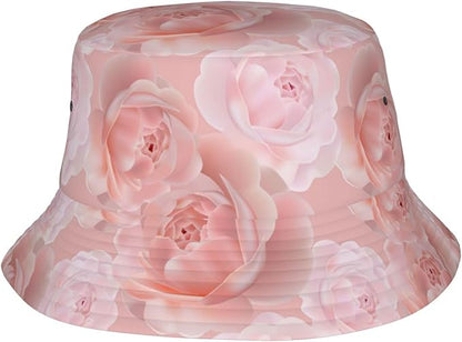 Rose Bucket Hat Womens Fisherman Hat Flower Sun Hats Cute Caps Rose Flower Hats for Women Outdoor
