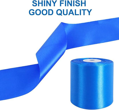 TONIFUL Royal Blue Satin Ribbon 3 Inch X 25yds Solid Silk Ribbons for Gift Wrapping, Craft, Floral Bouquets, Valentine's Day Christmas Gift Wrapping, Party Wedding Decoration