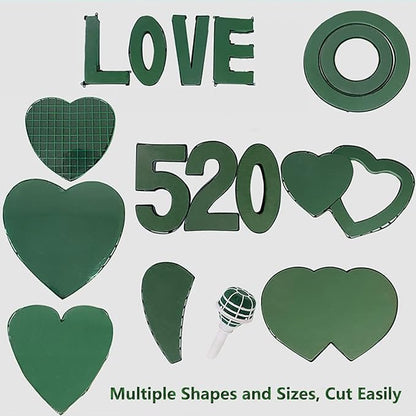 Floral Foam Blocks for Fresh and Artificial Flowers, 6 Pcs Each 8" L x 4" W x 2.8" H Wet and Dry Green Florist Foam for Weddings, Birthday Parties and Holiday Decorations