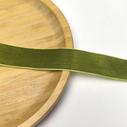 Chenkou Craft 25 Yards 1" Velvet Ribbon (Olive, 1"(25mm))