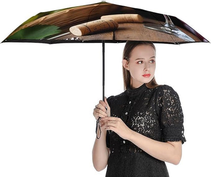 Fashion 3 Fold Sunny Rain Sunscreen Umbrella Portable Automatic Umbrella