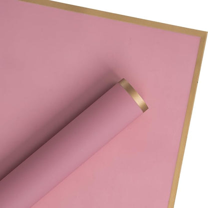 WRAPAHOLIC 20 Sheets Flower Wrapping Paper - 22.4 x 22.4 inch Gold Trim Silver Red Water-Resistant Floral Bouquet Wrapping Paper, Florist Supplies Packaging Paper for Wedding Birthday Gift DIY