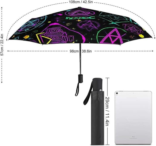 3 Fold Car Umbrella Folding Portable Automatic Umbrella Sunny Rain Sunscreen