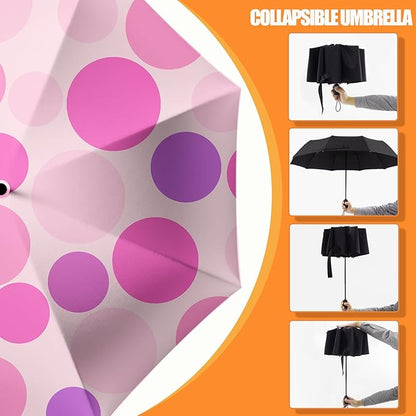 Small Compact Travel Automatic Folding Umbrella for Women, Portable Lightweight, Rain, Wind, UV Sun Shade