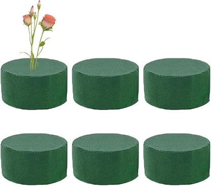 Gree Floral Foam Blocks - Round Green Foam Blocks for Artificials | Versatile Flowers Block for Fresh & Artificial Flower