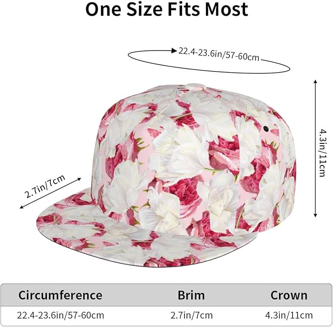 Tulip Flower Baseball Cap for Women Baseball Caps Flower Hat Tulip Baseball Hats Womens Cap for Outdoor