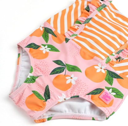 RuffleButts® Baby/Toddler Girls Ruffle Strap One Piece Swimsuit w/UPF 50+ Sun Protection