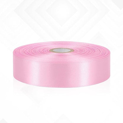 Pink Satin Ribbon 1 Inch, 60 Yards Pink Ribbon for Hair, Flower Bouquet, Gift Wrapping, Crafts, Graduation Wreaths, Invitation Cards, Baby Shower