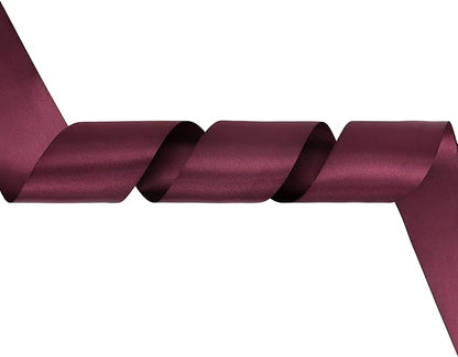MEEDEE Burgundy Satin Ribbon Lux Double Faced Satin Ribbon 3 Inch Wide Christmas Ribbons by 10 Yards Burgundy Ribbons for Christmas Tree, Weddings, Flower Bouquet, Wreath Bow Making