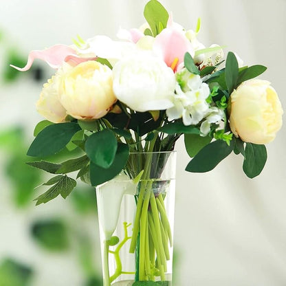 Efavormart 6pcs/Set 24" Tall Trumpet Heavy Duty Glass Centerpiece Vase for Wedding Party Banquet Events Centerpiece Decoration