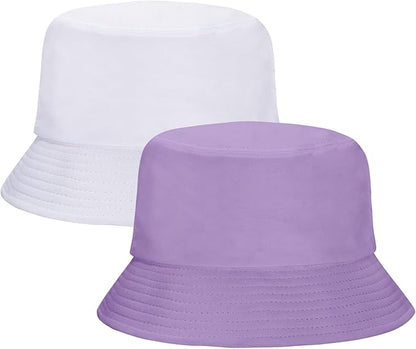 Rosoz 1 & 2 Pack Bucket Hat for Women Men Summer Travel Beach Sun Hat Outdoor Cap Unisex Bucket Hats