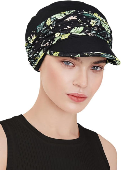 Chemo Headwear Viscose Newsboy Cap for Women Fall and Winter Hats