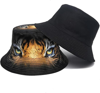 Malaxlx Bucket Hat Beach Sun Hat Fishing Hat for Women Men, Outdoor Travel Reversible Double Side Wear Fisherman Hat