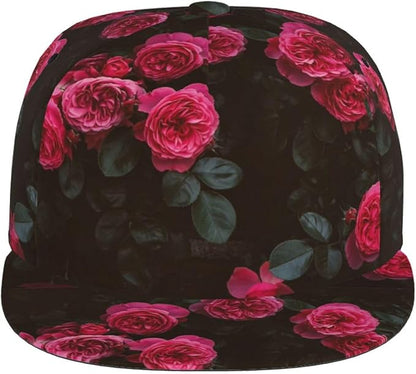 Rose Baseball Cap Adjustable Flower Baseball Caps Womens Hat Rose Flower Baseball Hats for Women Outdoor