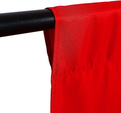 GFCC 8FTX10FT Red Backdrop Background for Photography Photo Booth Backdrop for Photoshoot Background Screen Video Recording Parties Curtain