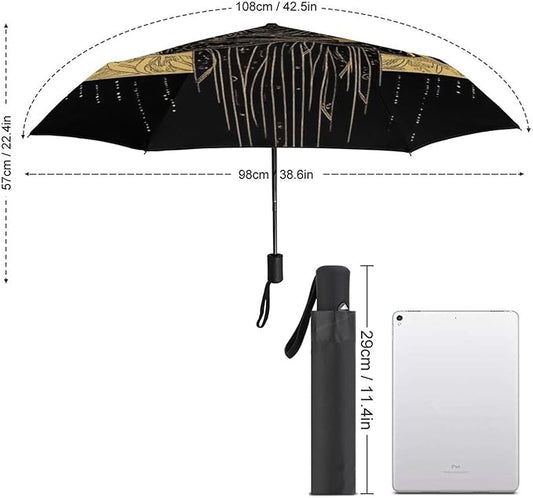 Fashion 3 Fold Sunny Rain Sunscreen Umbrella Portable Automatic Umbrella