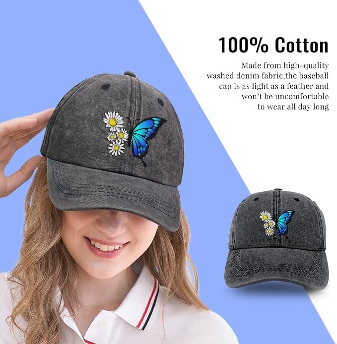 Baseball Caps for Men Women Washed Cotton Vintage Hats Adjustable Cool Fitted Ball Caps Truck Dad Hats Runnung Hiking
