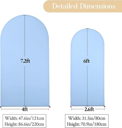 Arch Backdrop Cover Set of 2 Pink Blue Arch Cover 7.2 and 6ft Wedding Arch Cover Stretchy Backdrop Birthday Bridal Baby Shower Gender Reveal Party Arch Stand Covers Spandex