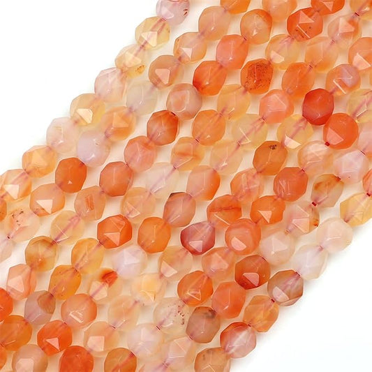 Faceted Natural Sunstone Stone Round Beads 8mm 36cm/Strand for Jewelry Making