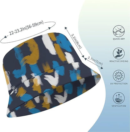Wildflowers Floral Bucket Hat for Men Women, Summer Vacation Outdoor Travel Reversible Double Side Beach Caps Fisherman Hat