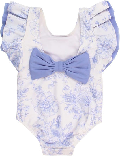 RuffleButts® Baby/Toddler Girls Ruffle Strap One Piece Swimsuit w/UPF 50+ Sun Protection
