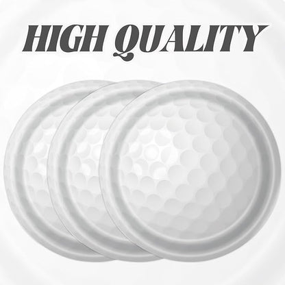 50PCS Golf Ball Party Paper Plates 7 Inch, Disposable Golf Birthday Party Supplies Cake Dessert Plates for Birthday Baby Shower Sports Theme Decorations (Golf Ball)