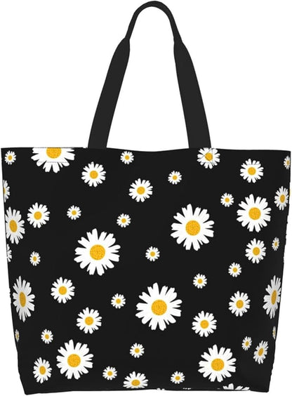 Sunflower Tote Bag For Women, Waterproof Shoulder Bags Big Reusable Grocery Handbag For Shopping Picnic Work Beach