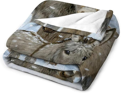 Donkey Gifts for Girls & Women - Soft, Warm & Cozy Fleece Throw Blanket for Kids & Adults - 60"x80"