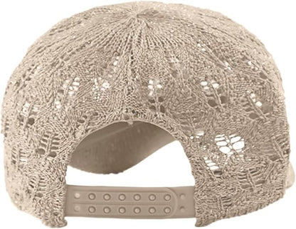 FASHIXD Knit Mesh Baseball Cap for Women - Breathable Summer Trucker Hat