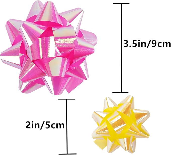 WELTOKE 72 Gift Bows Assortment with 18 Rolls Curling Ribbons, Holiday Bows for Gift Wrapping, Christmas Wrapping Ribbon, Crafting, Wedding, Party, Festival, Florist Flower(9 Rainbow Colors)
