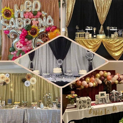 10FT x10FT Silver Metallic Spandex Backdrop, 1 Panel Glitter Sheer Photography Background, Stretchy Spandex Fabric for Wedding, Party, Baby Shower, Photo Booth Decor