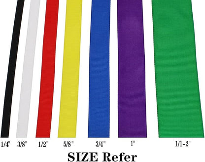 Solid Grosgrain Ribbon 25 Yard Each Roll 100% Polyester Woven Edge (1", Beige)