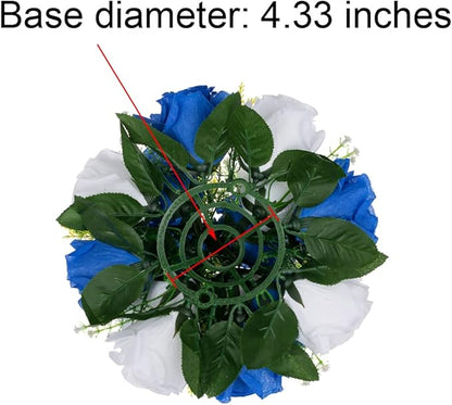 Flower Centerpieces for Wedding Tables: Wedding Table Decorations Royal Blue White Flower Balls Centerpieces for Engagement Cerebration Party Center Pieces 2 Packs