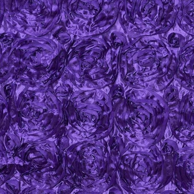 Efavormart Wonderland Rosette Premium Table Runners for Weddings Party Banquets Decor Fit Rectangle and Round Table - Purple