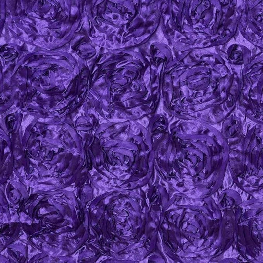 Efavormart Wonderland Rosette Premium Table Runners for Weddings Party Banquets Decor Fit Rectangle and Round Table - Purple