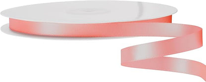LIUYAXI Rose Gold Double Faced Satin Ribbon, 3/8" X Continuous 100 Yards, Ribbons Perfect for Gift Wrapping Bows Bouquet Wedding Decor DIY Craft and More