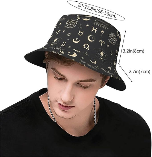 Fashion Bucket Hat Summer Beach Travel Sun Hat Packable Fisherman Cap for Men Women