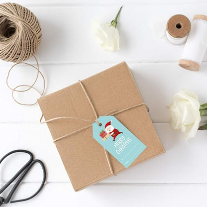 Andaz Press Christmas Holiday Season Classic Gift Tags, Merry Christmas to from Classic Favor Tags, Santa Claus Carrying Christmas Presents Design, for Holiday Events, Parties, and Favors, 60-Pack