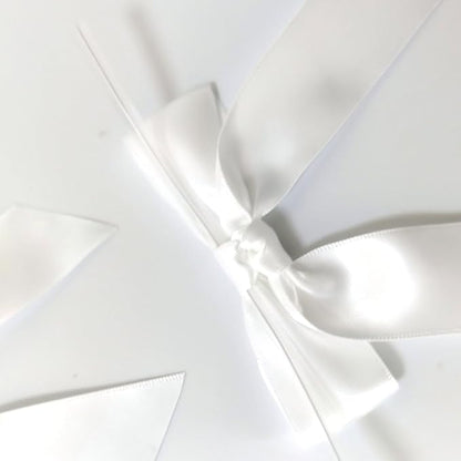 36pcs 3-1/2" White Satin Ribbon Bows with Twist Ties for Big Ribbon Bows for Gift Wrapping Packing Wedding Accessories Decoration (White)