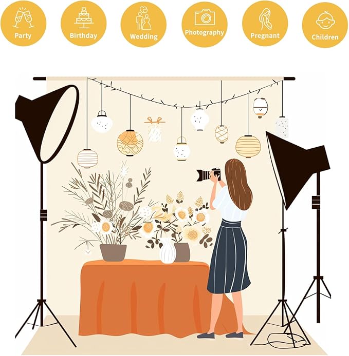 Kate Flower Wall Backdrops Arch Pregnant Wedding Party Supplies Photo Shoot Portrait Photo Background, 8x8ft