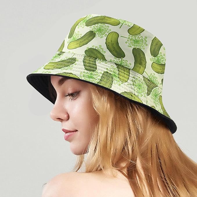 Malaxlx Bucket Hat Beach Sun Hat Fishing Hat for Women Men, Outdoor Travel Reversible Double Side Wear Fisherman Hat