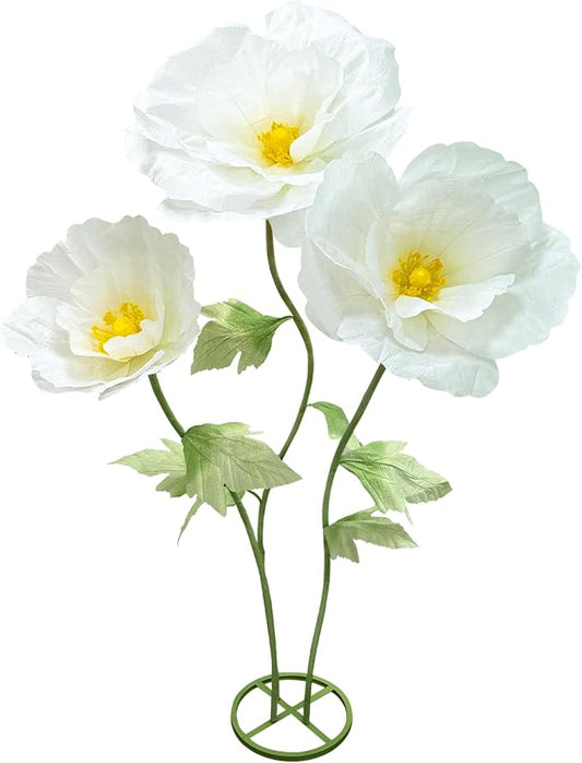 Large Artificial Paper Flowers Decoration, Giant Flower Wedding Holiday Party Anniversaries Bridal Showers Banquet Reception Ceremony Church Big Floral Decor Shop Window Display Creative Gift, White