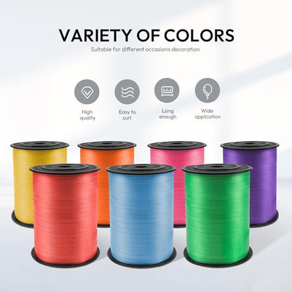 500 Yards Curling Ribbon Pink, 1/5" Wide Crimped Pink Curling Ribbons - Perfect for Gift Wrapping, Florist Flowers, Birthday Party Decorations, Balloon String for Halloween, Christmas