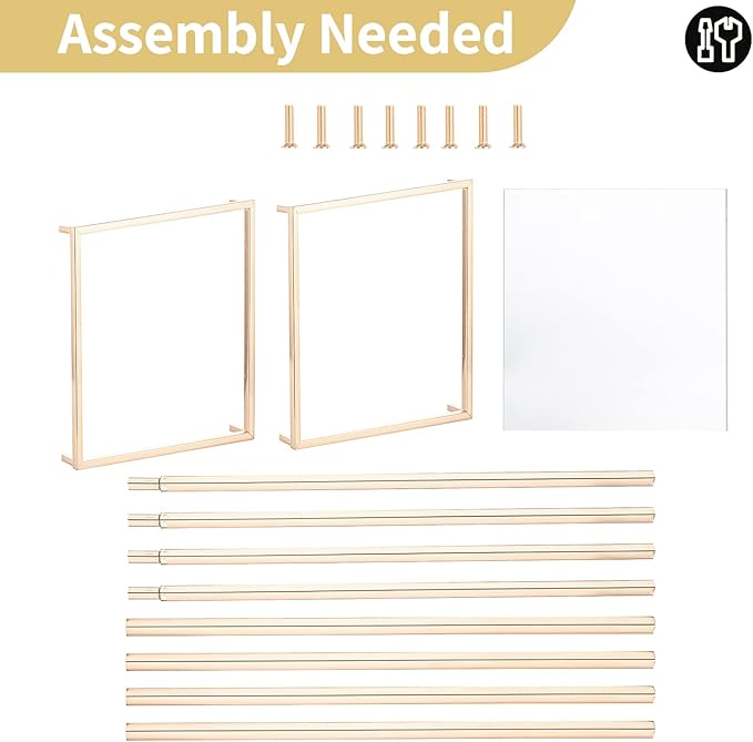 NUPTIO Wedding Centerpieces for Tables with Acrylic Panel - 10 Pcs 23⅝ inch Tall Gold Vases for Centerpieces - Flower Stand for Centerpiece Table Metal Vase Column Stand Vases for Party Decorations