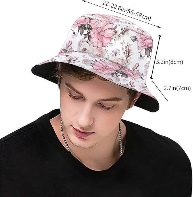 Bucket Hat Sun Beach Packable Fisherman Cap for Women Men Summer Outdoor Hiking