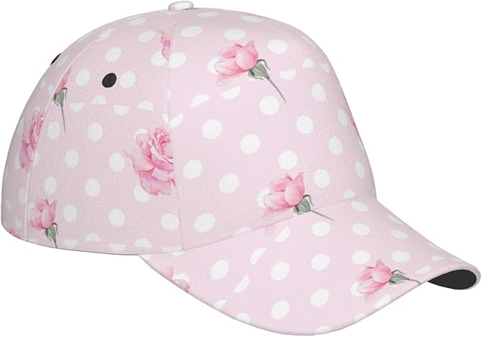 Rose Baseball Cap Flower Snapback Cap for Women Hats Floral Baseball Hat Women's Baseball Caps