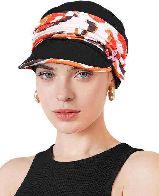 Chemo Headwear Viscose Newsboy Cap for Women Fall and Winter Hats